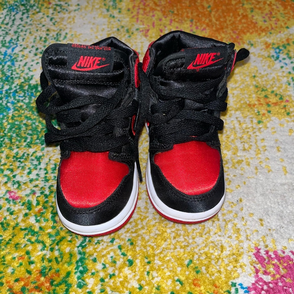 Red Black Jordan Sneakers Toddler 5C